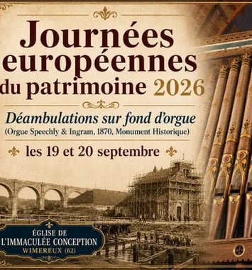 Déambulation sur fond d'orgue (Orgue Speechly & Ingram, MH), église de Wimereux
