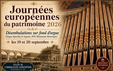 Déambulation sur fond d'orgue (Orgue Speechly & Ingram, MH), église de Wimereux