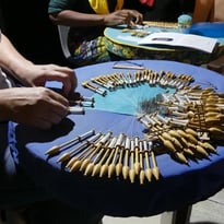 Démonstrations de dentelle à la main