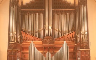 Les entrailles de l'orgue de Saint-Pierre