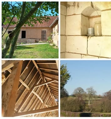 Une fermette à pans d'orme et torchis : une pérennité des matériaux, un patrimoine en sauvegarde.